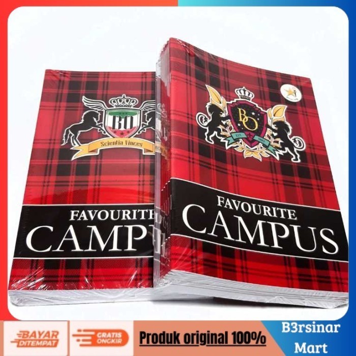 

[KUALITAS TERBAIK] Grosir (1packs/10buku ) Buku Tulis CAMPUS FAVOURITE BESAR isi 50 lemb - CAMPUS 50 LBR