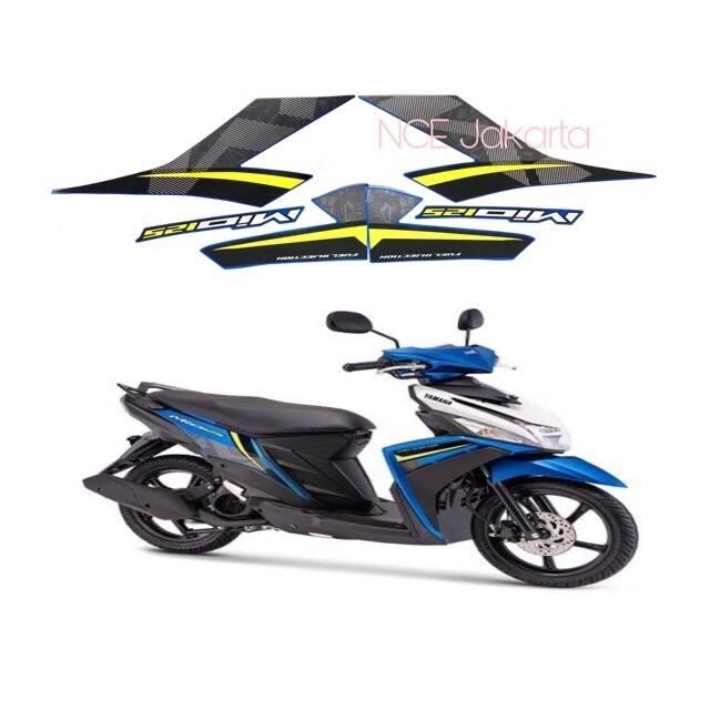 STIKER STRIPING MOTOR MIO M3 2019 BIRU TERLARIS
