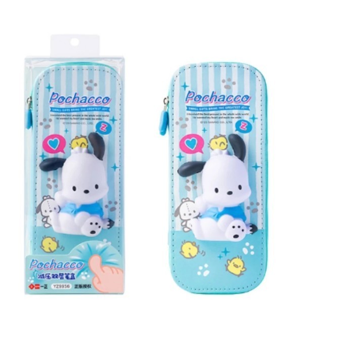 

✨NEW✨ -Pencil Case Sanrio Kotak Pensil Sanrio Tempat Pensil Sanrio Squishy - Pochacco