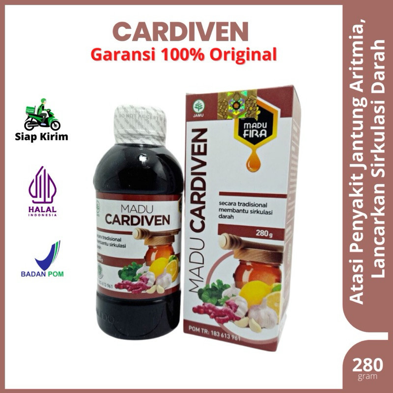 

ORIGINAL MADU CARDIVEN 280gr MADU HERBAL MENJAGA KESEHATAN JANTUNG