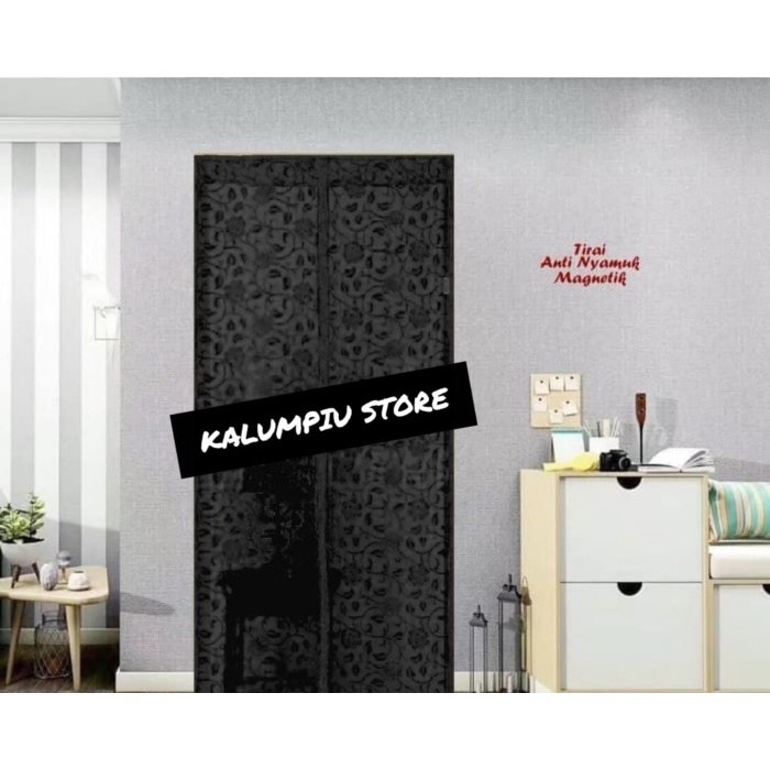 [TERMURAH] TIRAI PINTU MAGNET EXCLUSIVE HITAM BATIK