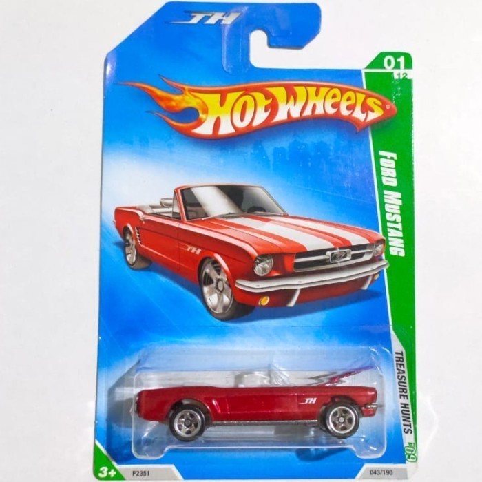 Hotwheels 65 Ford Mustang Convertible merah TH Reguler 2010