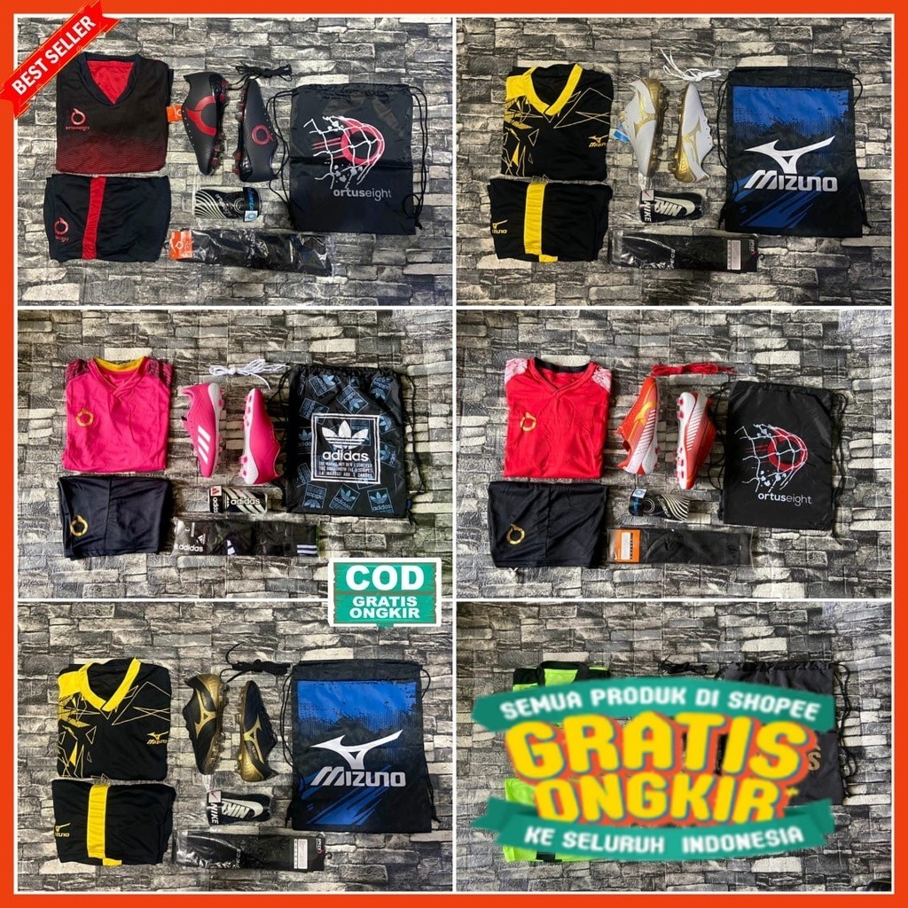 ( TERLARIS ) SEPATU BOLA FULL SET TERBARU 2022 / PAKET KOMPLIT SEPATU BOLA TERBARU 2022/ cr7 ronaldo
