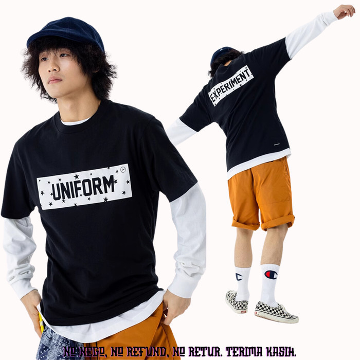 uniform experiment UE Fragment Star Box Logo Tee (Black) BNWT