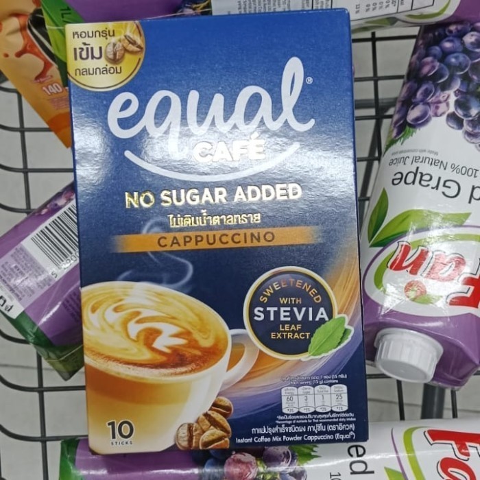 

equal coffee mix cappuccino no sugar added isi 10 stik
