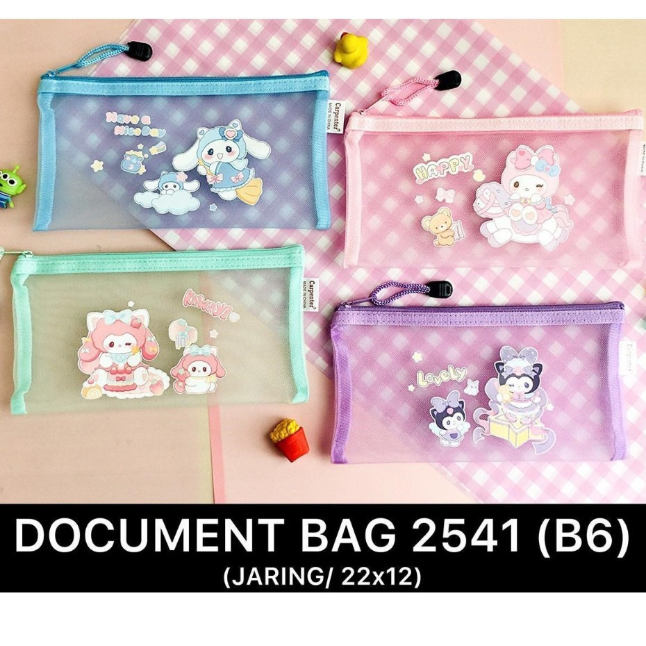 

Dompet Jaring Sanrio /Zipper Document BAG Sanrio / MAP FILE JARING / Pouch B6