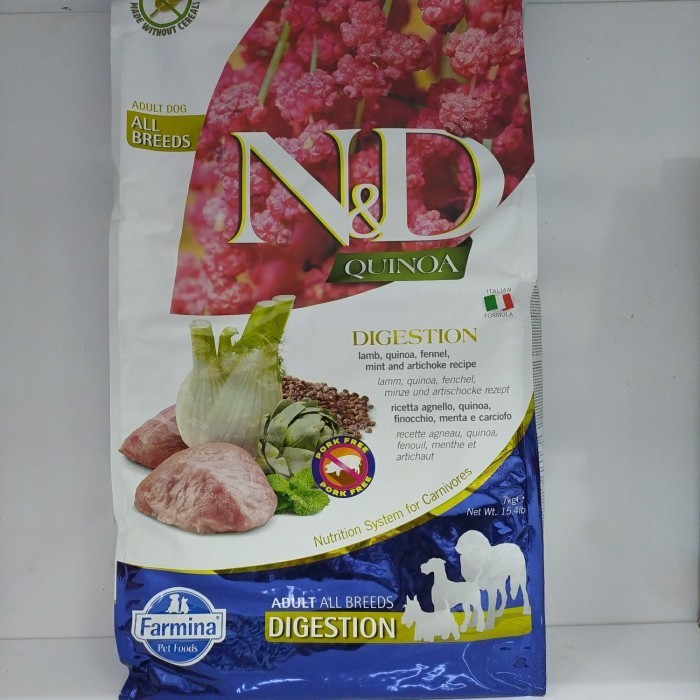 

[[ K23 - BEST SELLER ]] Farmina N&D Quinoa lamb digestion all breed 7 kg