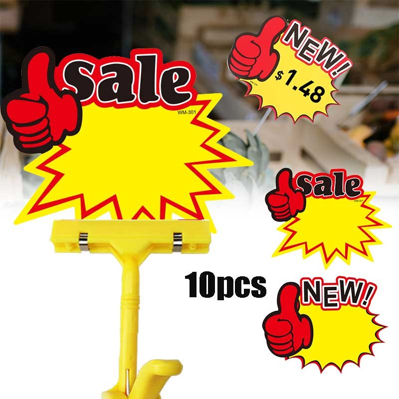 

10pcs/50pcs Kertas Penjepit Harga Tulisan Kertas Harga Promo Kartu Promosi Pop Card Price Tags