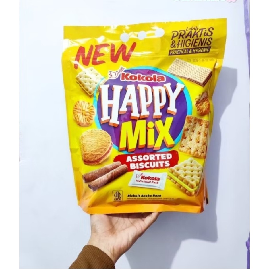 

Kokola Happy Mix Assorted Biskuit Pouch Individual Pack