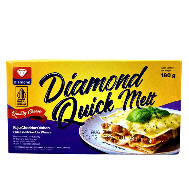 

Diamond Quick Melt Keju Cheddar Olahan 180gr