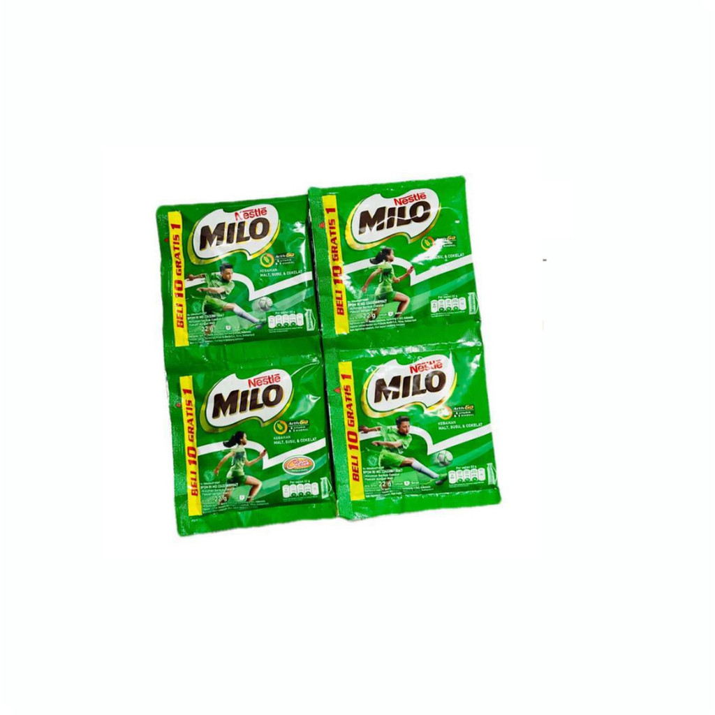 

(22G) Susu Coklat Milo Saset 22gr Renteng 1 Renceng 10 Sachet