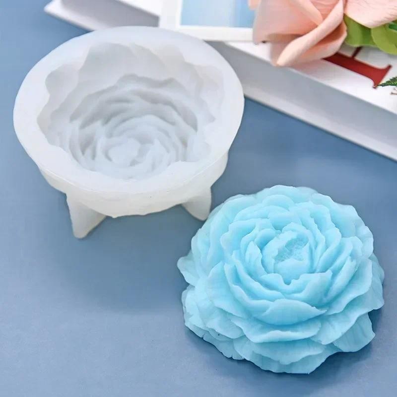 

Silicone 3D Large Peony Candle Mold Handmade Creative DIY Flower Aromatherapy Plaster Resin Soap Making Supplies Home Gifts