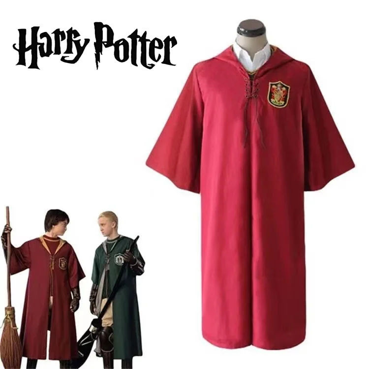 Harris Cosplay Costume Quidditch Robe Cloak For Potter Gryffindor Slytherin School Uniform For Adult
