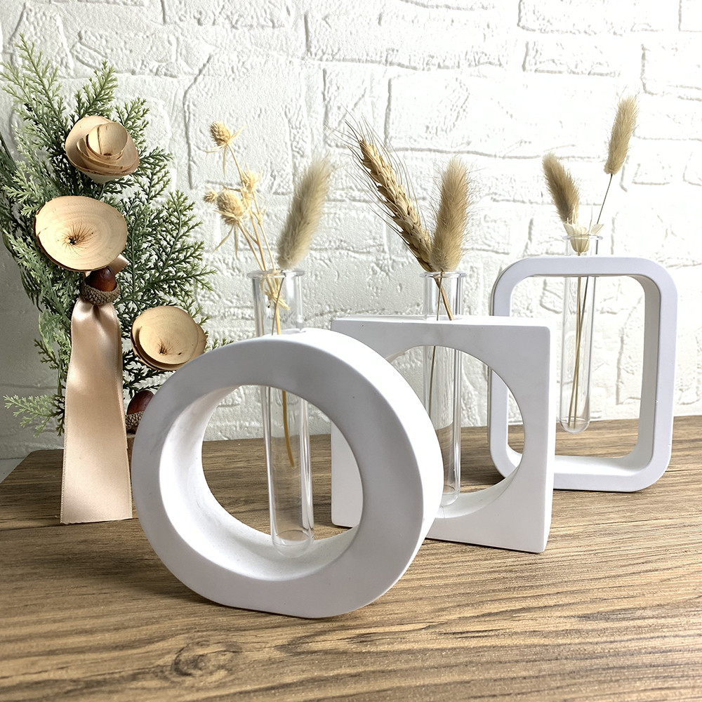 

Diy Hydroponic Vase Test Tube Silicone Mould Irregular Vase Flower Pot Gypsum Resin Epoxy Mould Resin Flower Mold Home Decor