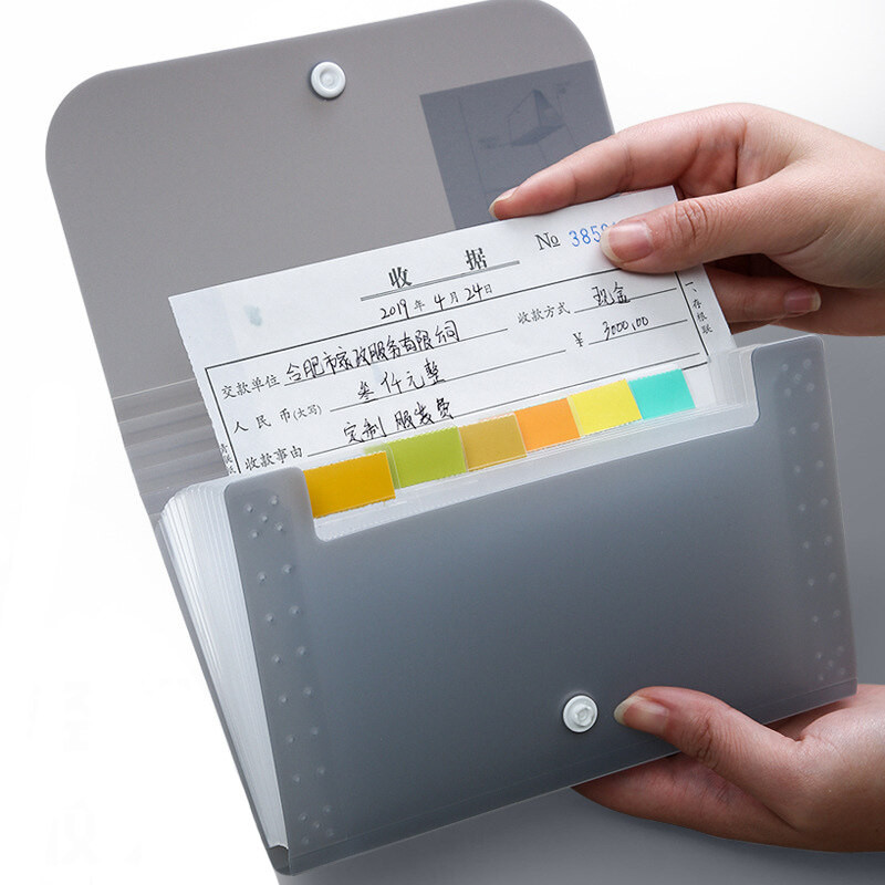

A6 Expanding Folders Portable Multi-Page Plastic Organizers for Students and Office Document Bag for Classification and Storage