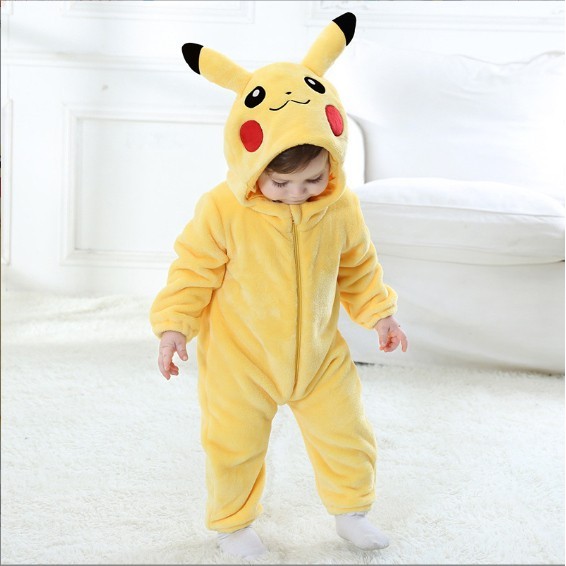 Baju Kostum Dinosaur Dino Karakter Anak Bayi Hewan Animal Onesie - Pikachu, 120