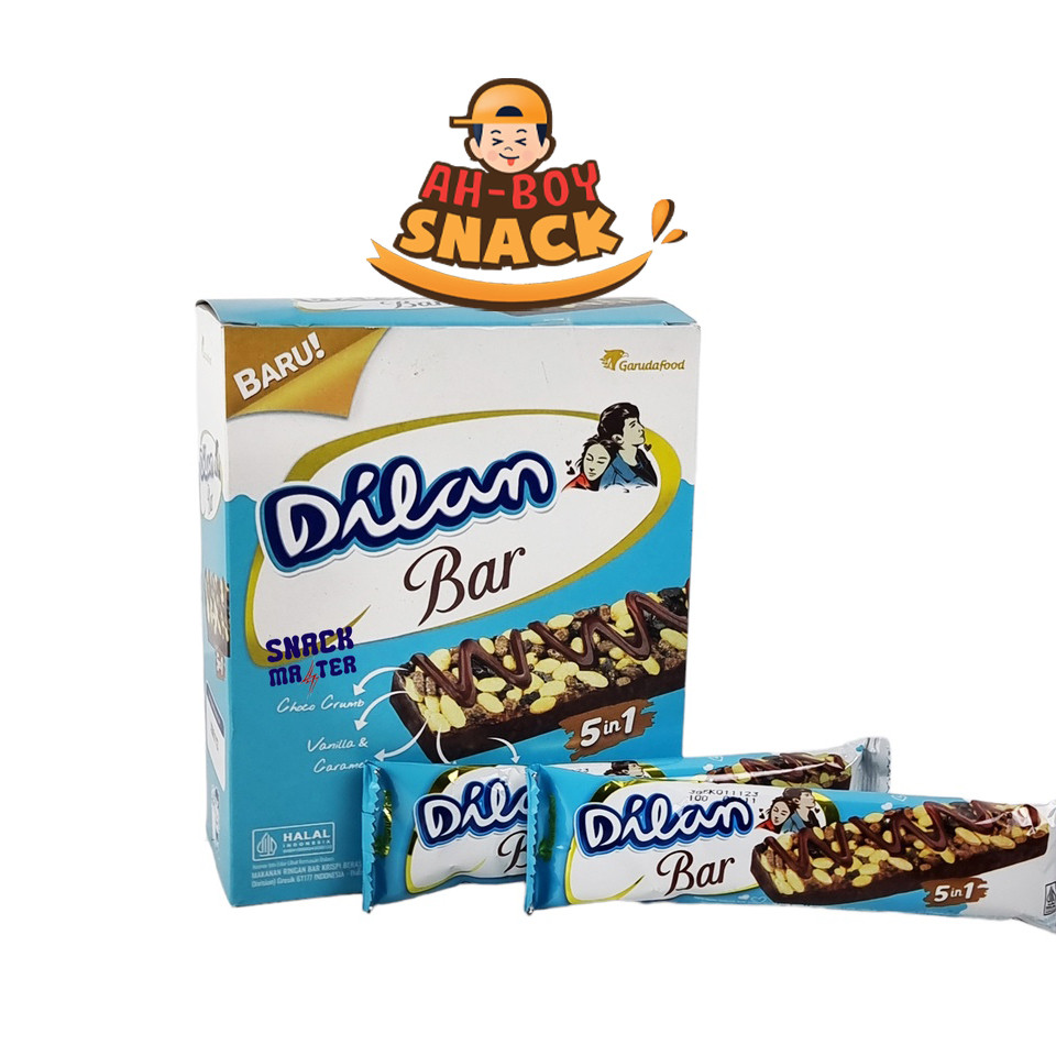 

DILAN BAR 5 IN 1 - DILAN BAR BOX ISI 12 PCS X 18 GRAM - AHBOY SNACK
