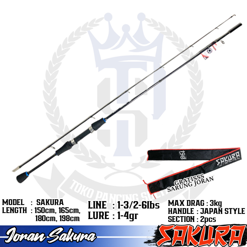 Joran ultralight UL Sakura Action sangat lentur