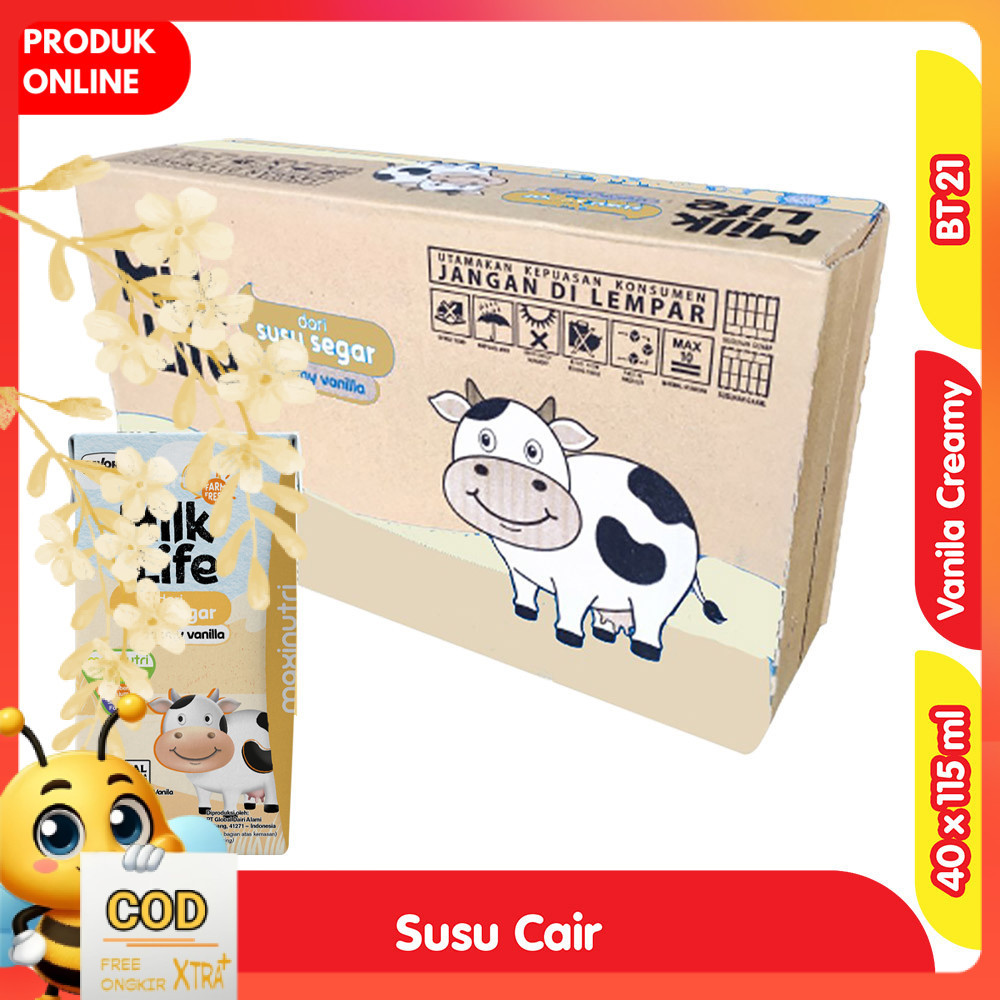 

Milk Life Susu UHT Creamy Vanilla 40 x 115 ml - Karton