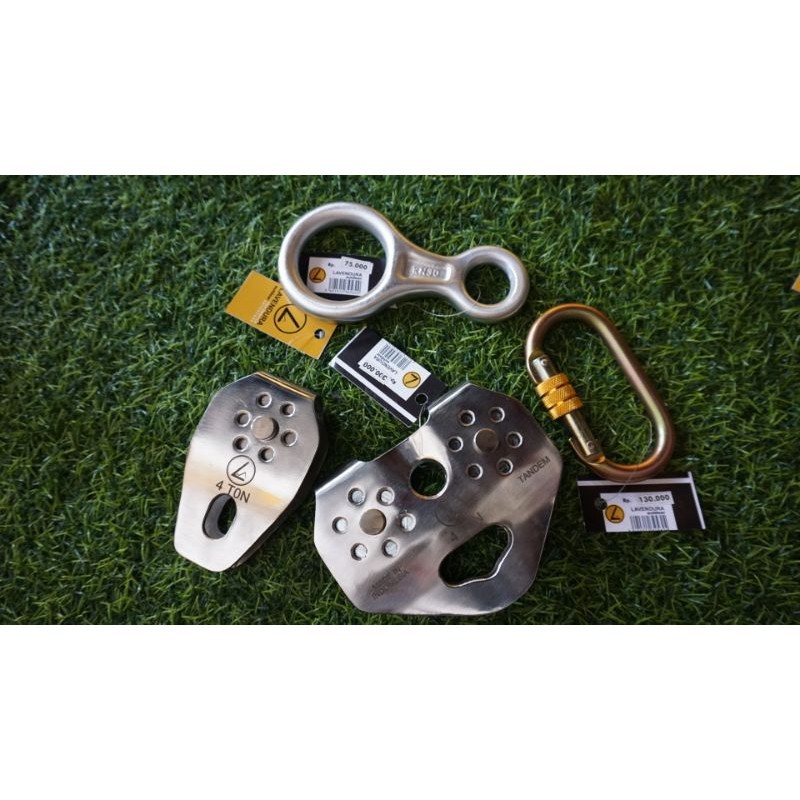 Paket flying fox sar safety outbound rescue bpbd pulley tandem carabiner karmantel katrol pullay