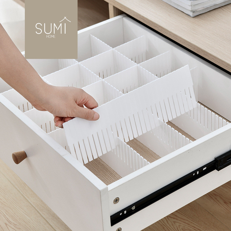 【 SUMI 】 Sekat Laci Organizer pembatas laci Penyekat Laci Serbaguna Partisi Kotak Lemari Pakaian DIY