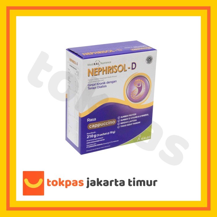 

Nephrisol-D Vanila 210 gram - Susu Pasien Ginjal Dialisis - Cappucino