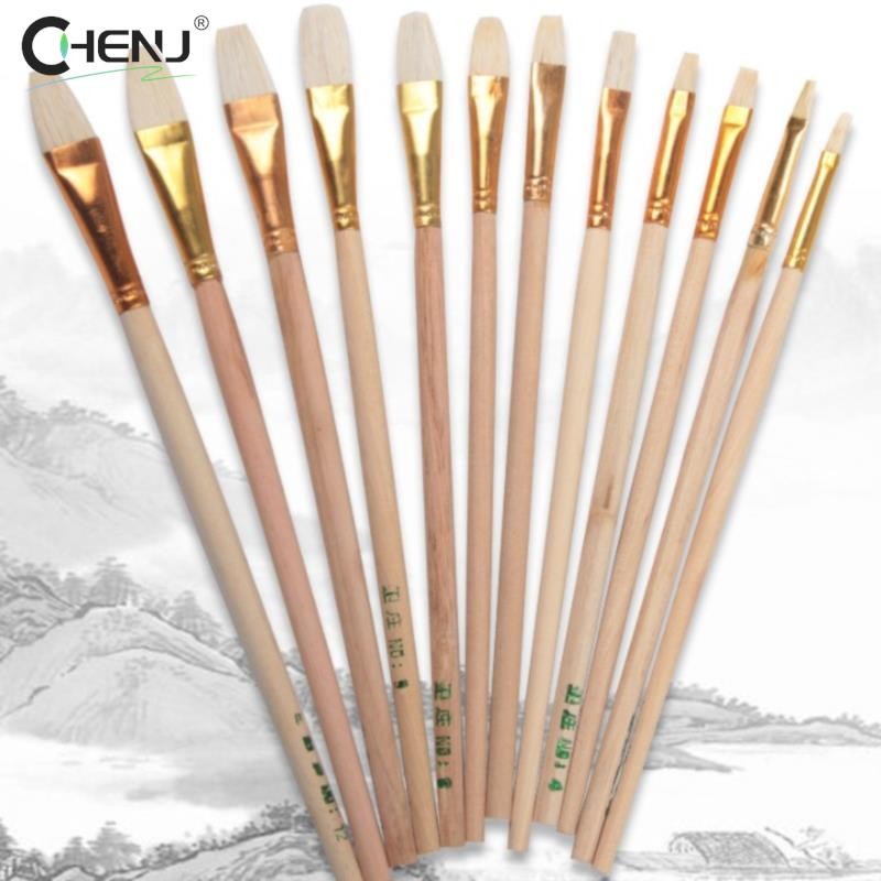 

12pcs Art Wool Brush Set For Ceramic Glaze/painting Coloring Watercolor Paint Acrylic Craft DIY Painting Pen Art Supplies