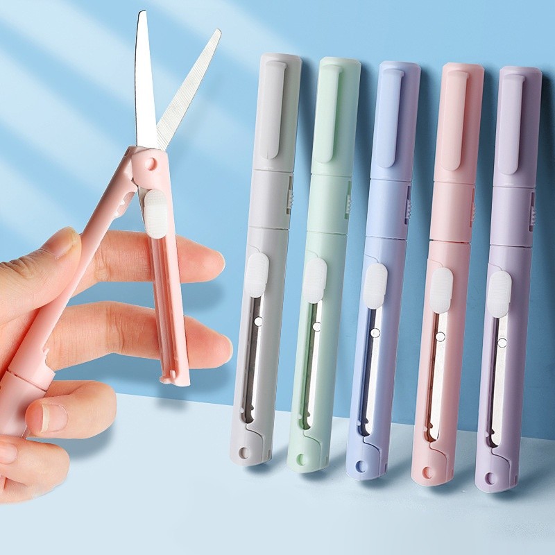 

Morandi Color Foldable Scissors Ukir Keramik Multifungsi Pen
