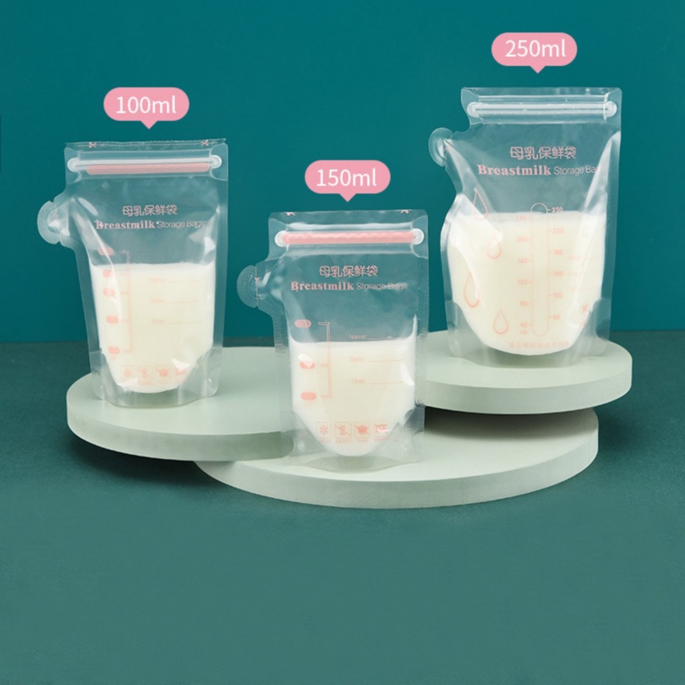 

30pcs 100/250ml Milk Freezer Bags Mother Milk Baby Food Storage Breast Milk Storage Bag Baby Safe Feeding Bags Feeding