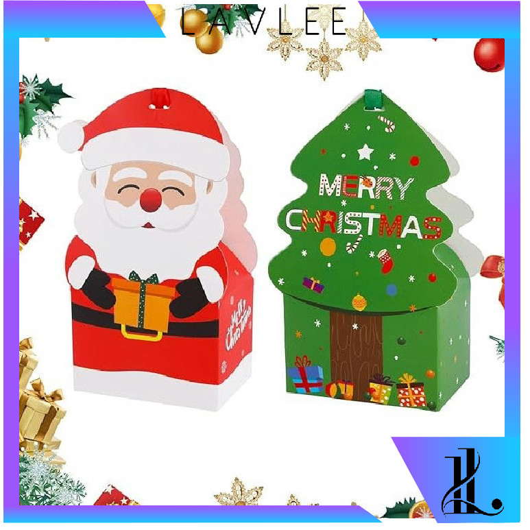 

Lavlee - 6463 Gift Box Unik Natal Motif Tentengan / Kotak Hampers Tentengan Xmas / Goodie Bag Motif Natal / Box Coklat Permen Natal