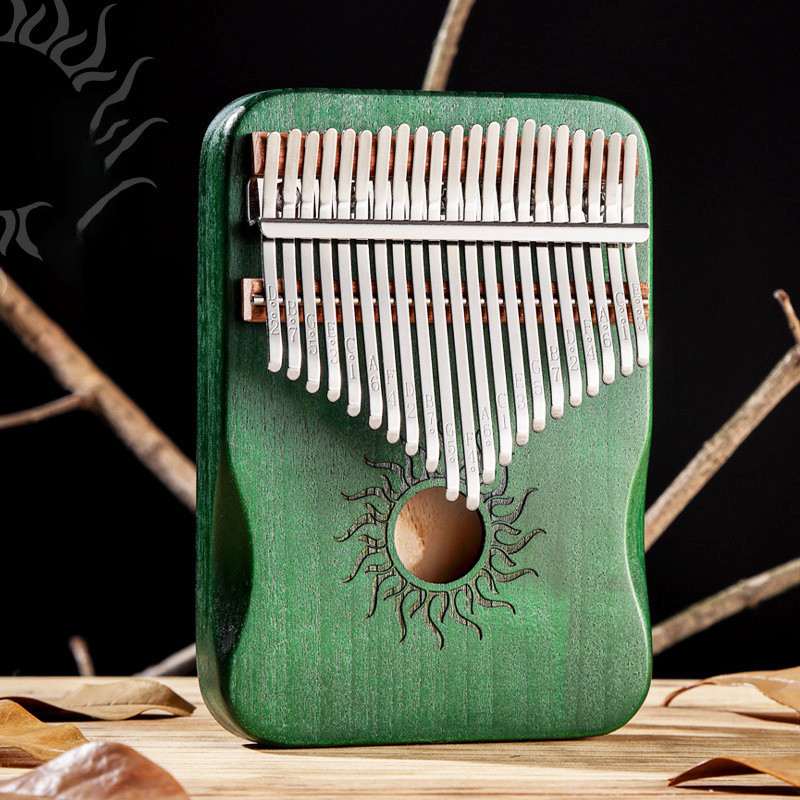 Hluru Kalimba 21 Keys Musical Instrument Full Wood Maple Kalimba 17 Keys with Sound Hole Mbira For B