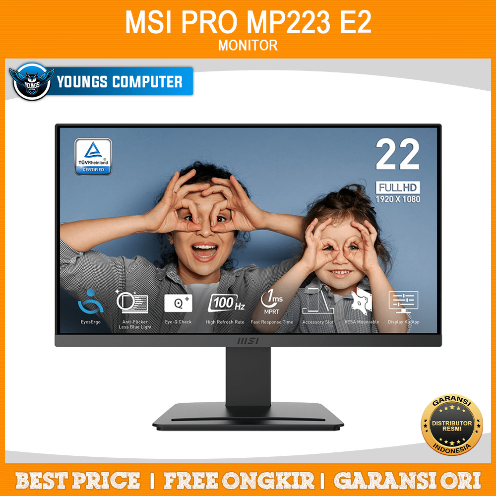 LED MSI PRO MP223 E2 22" VA 100Hz Monitor