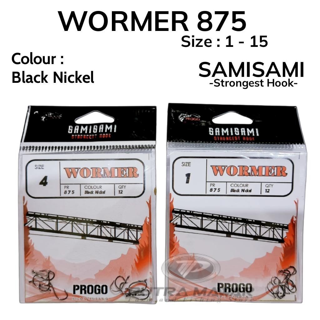 Wormer Samisami Progo 875 Mata Kail Pancing Made In Japan Berlubang Super Kuat Tajam Ukuran Besar Ke