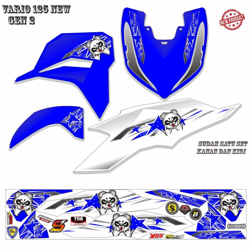 STIKER MOTOR / STIKER VARIASI MOTOR VARIO GEN2 NEW / STIKER VARIO 125