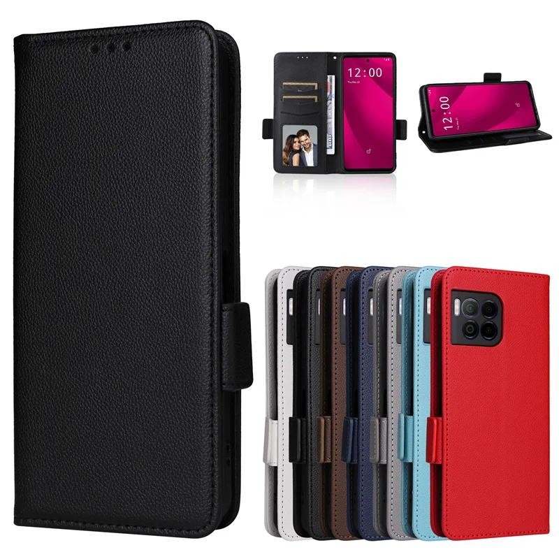 For T-Mobile Revvl 7 Pro 5G Case Luxury Flip PU Leather Wallet Lanyard Stand Cover For T-Mobile Revv