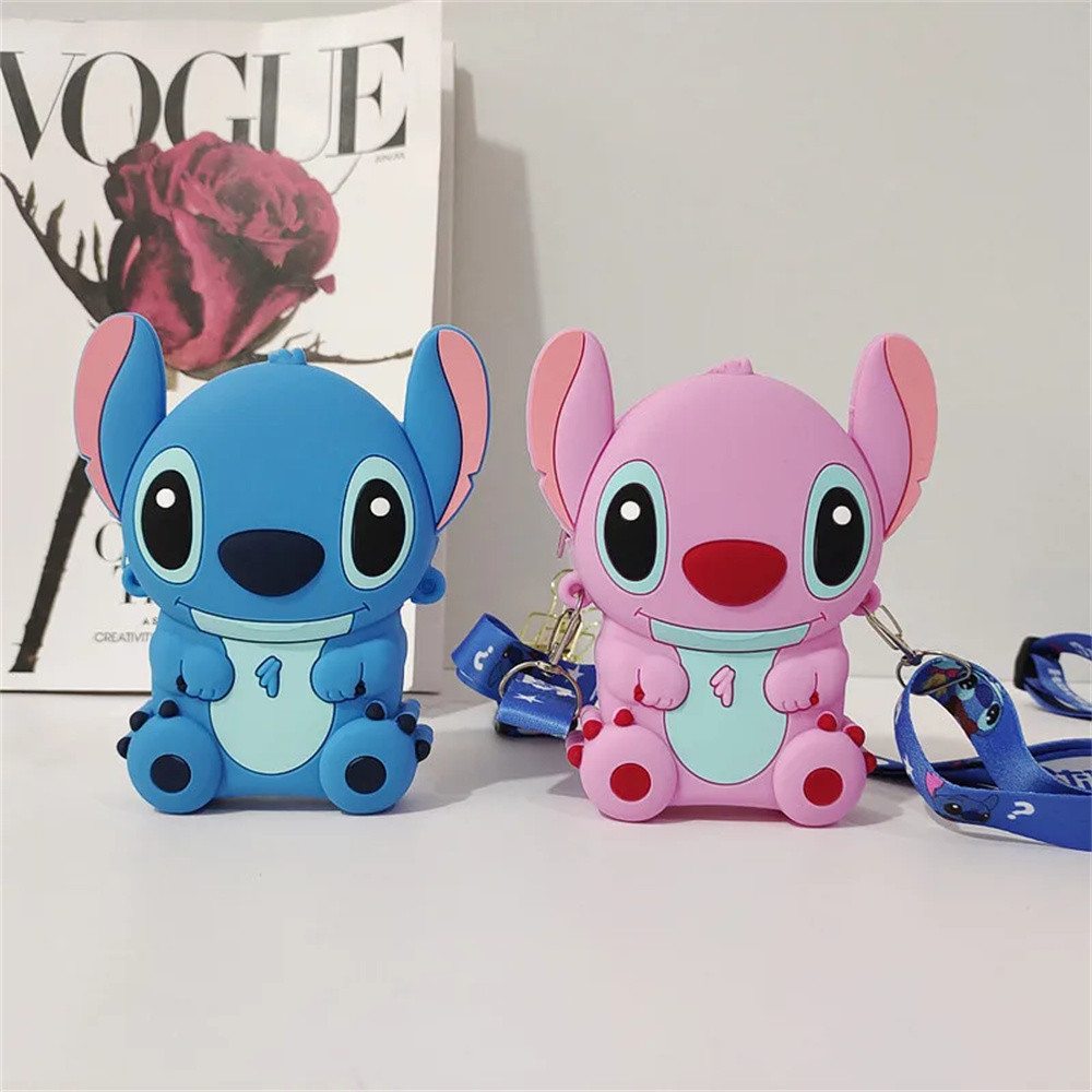 

Anime Disney Bag Lilo&Stitch Cartoon Figure Silicone Coin Purse Stitch Shoulder Bag Kawaii Pvc Children Bags Kids Birthday Gift