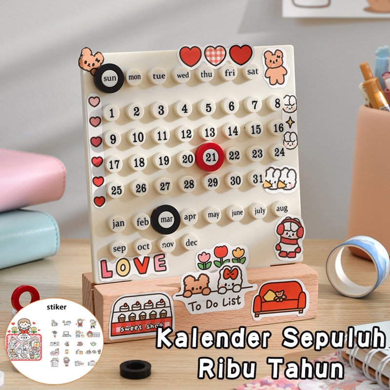 

Kalender DIY Desktop Kalender Meja Abadi Permanent Calendar Diy Kalender