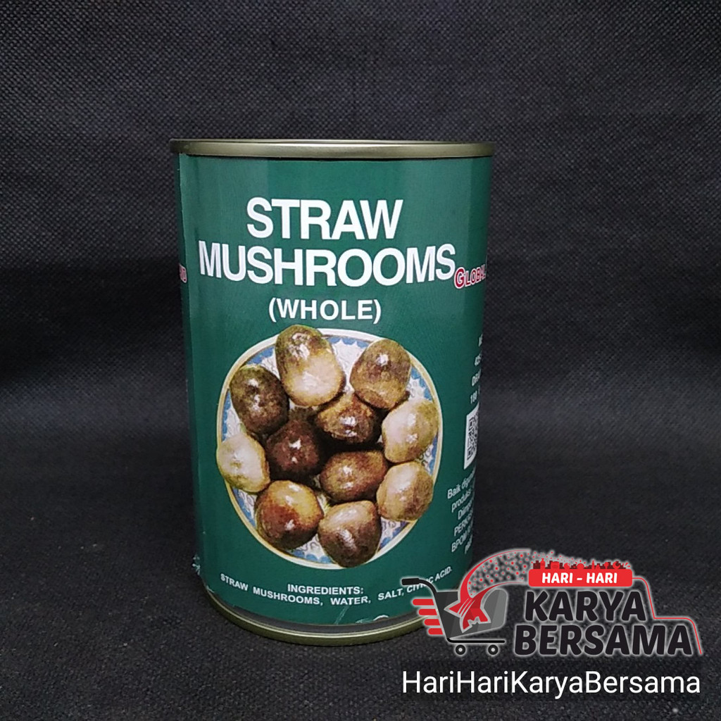 

MAKANAN JAMUR KALENG GLOBAL BRAND STRAW MUSHROOMS WHOLE 425GR