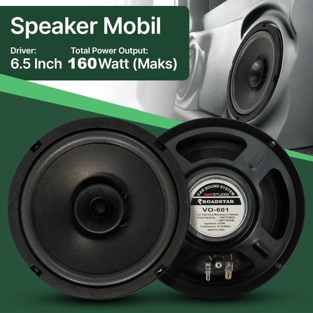 Speaker Subwoofer Mobil 6.5 Inch 160W: Suara HiFi bass kuat untuk audio terbaik - VO-601