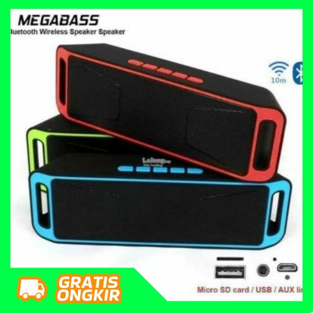 . SPEAKER BLUETOOTH SC208 A2DP WIRELESS STEREO MUSIC MEGABASS ORIGINAL MURAH Termurah, Original  .