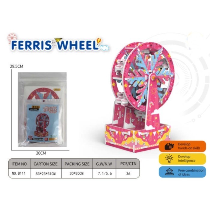 KORI FERRIS WHEEL Kincir Air Bianglala Mainan Anak Anak Rakit Rakitan Teknik Pengetahuan Edukasi Kre