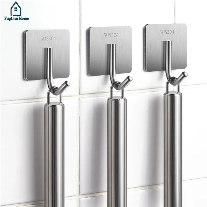 Gantungan Baju Stainless Steel Tanpa /Gantungan Baju Besi Tempel Dinding Gantungan Hook Besi Stainle