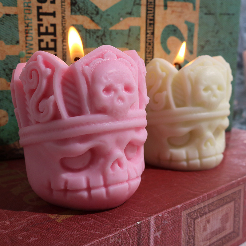 

Halloween Skeletor Silicone Mold for Handmade Candle Plaster Soap Epoxy Resin Chocolate Decoration Gypsum Ice DIY Baking Mould
