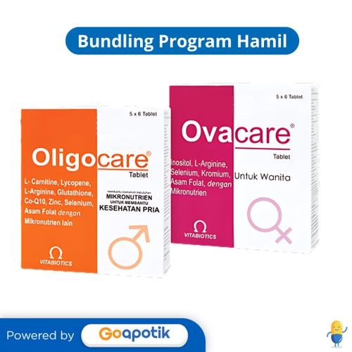 Paket Program Hamil Ovacare Box 30 Tablet + Oligocare Box 30 Tablet