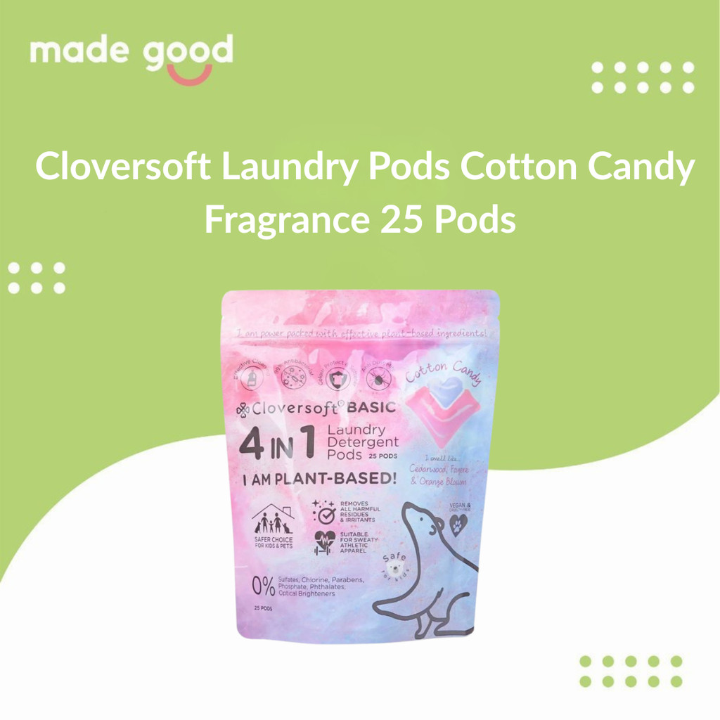 4 in 1 Cloversoft Laundry Pods Anti dust-mite mite Laundry Pods 25s Cloversoft Cotton Candy