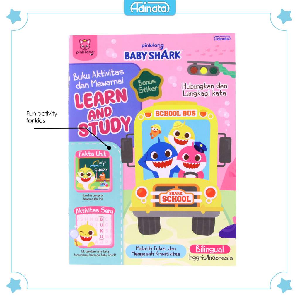 

Baby Shark Activity Book L 2530-9811 / Buku Aktifitas / Buku Mewarnai / Buku Anak / Buku Edukasi