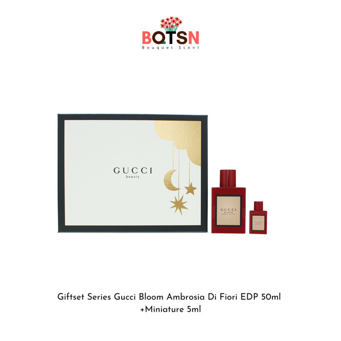 Giftset Series Gucci Bloom Ambrosia Di Fiori EDP 50ml  +Miniature 5ml
