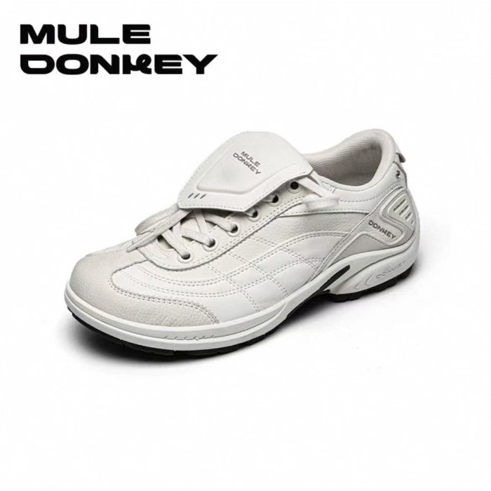 Mule Donkey detachable tongue flap racing shoes flat bottom White