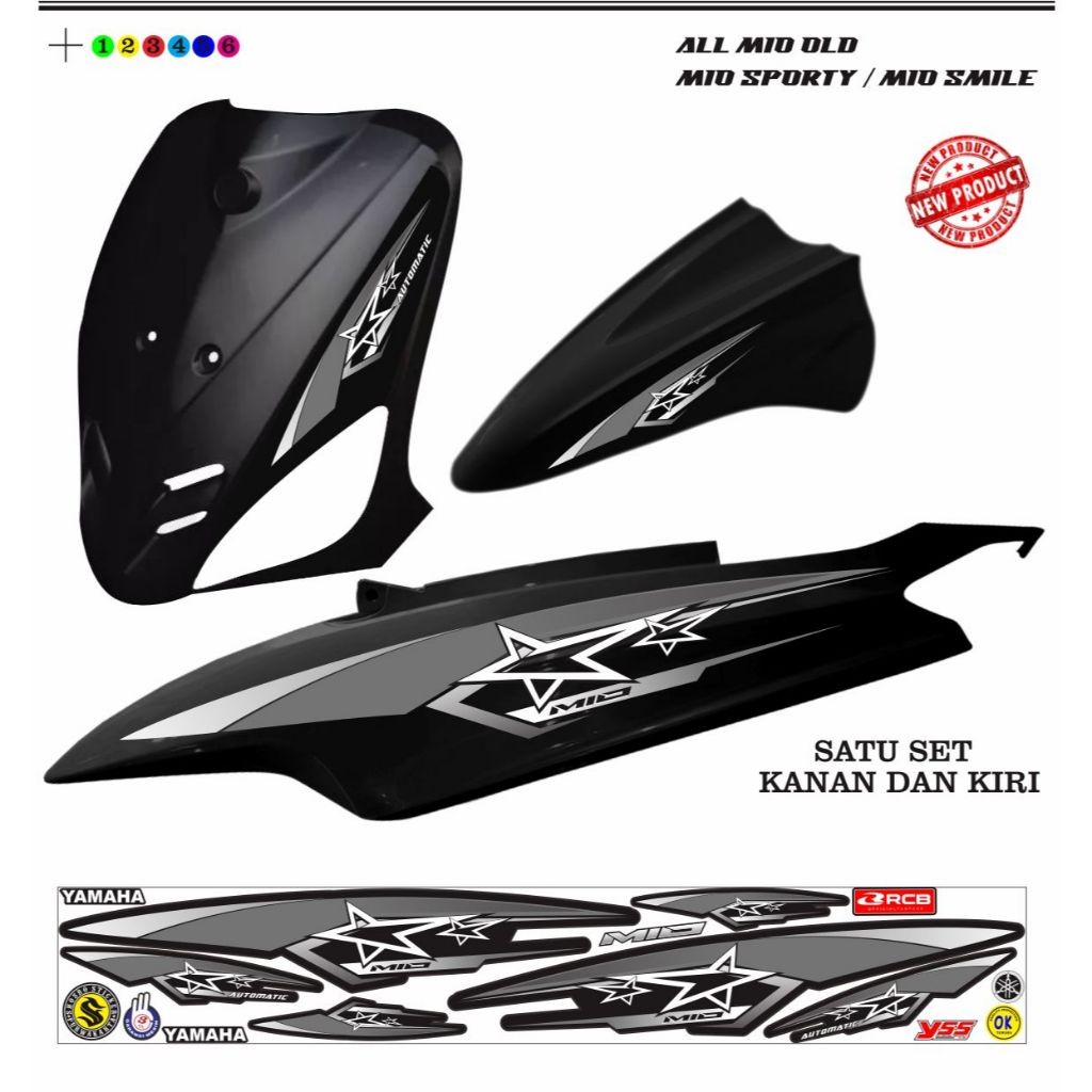 STIKER KEREN MOTOR YAMAHA MIO SPORTY MIO SMILE OLD STRIPING STIKER KEREN