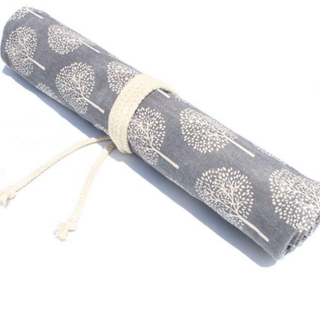 

Chinese Paint Brush Roll Up Bag Holders Canvas Pouch Storage Case Bag 20 Slots 16 Inches